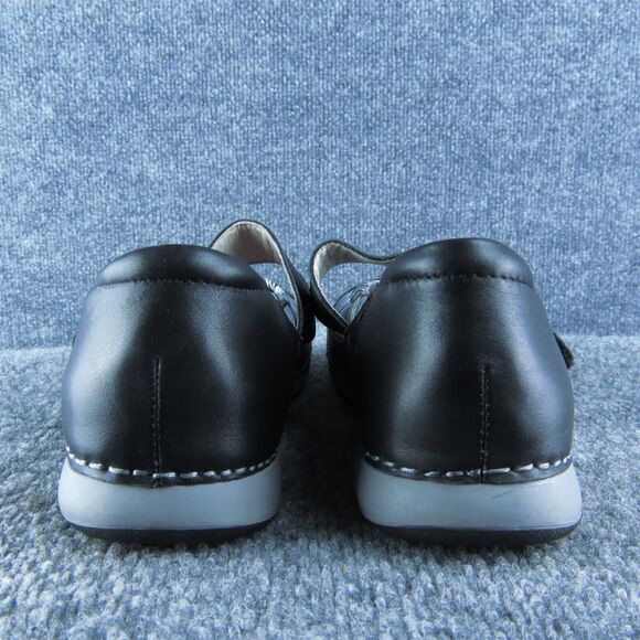 Alegria GEM Women Mary Jane Shoes Size 38 Medium Black Leather Hook & Loop - Picture 5 of 9